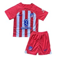 Dětský fotbalový dres Atletico Madrid 2023-24 Domácí Krátký Rukáv (+ trenýrky)